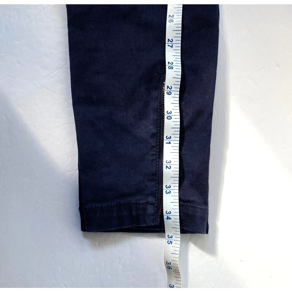 Joie Womens Park Skinny Pants 29 Navy Blue Utility Cargo Lyocell Blend Calf Zips - Picture 16 of 16